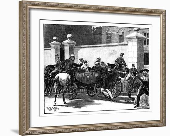 Pate's Assault on the Queen, 1850-William Barnes Wollen-Framed Giclee Print