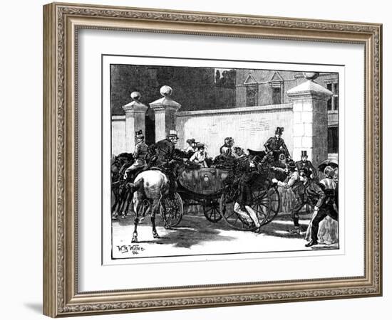 Pate's Assault on the Queen, 1850-William Barnes Wollen-Framed Giclee Print