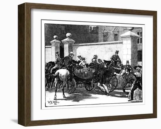 Pate's Assault on the Queen, 1850-William Barnes Wollen-Framed Giclee Print