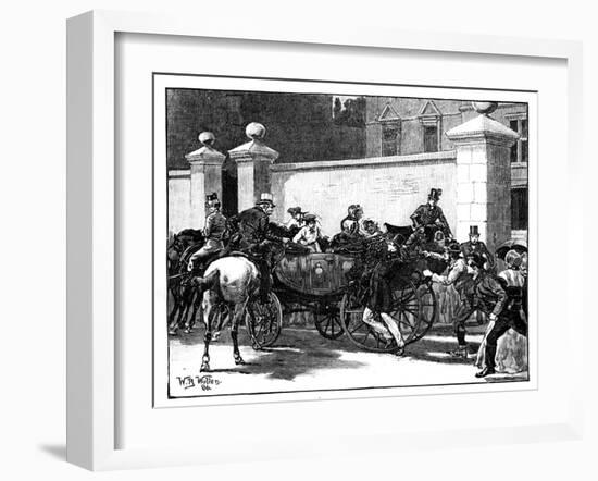 Pate's Assault on the Queen, 1850-William Barnes Wollen-Framed Giclee Print