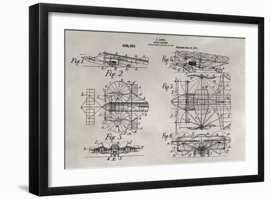 Patent--Aerial Machine-Alicia Ludwig-Framed Art Print