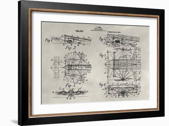 Patent--Aerial Machine-Alicia Ludwig-Framed Art Print