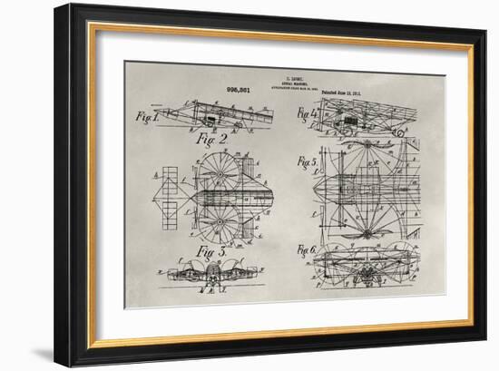 Patent--Aerial Machine-Alicia Ludwig-Framed Art Print