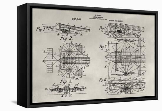 Patent--Aerial Machine-Alicia Ludwig-Framed Stretched Canvas