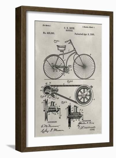Patent--Bicycle-Alicia Ludwig-Framed Art Print