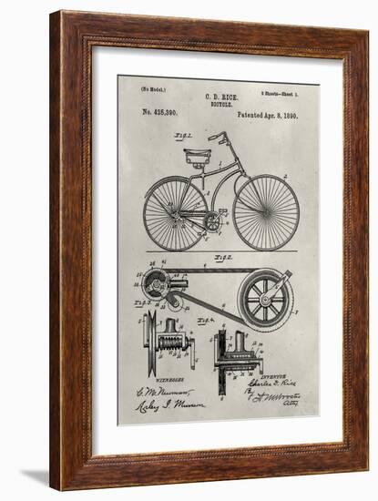 Patent--Bicycle-Alicia Ludwig-Framed Art Print