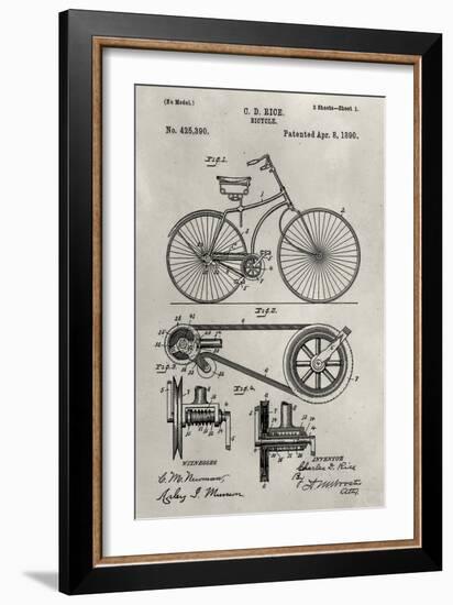 Patent--Bicycle-Alicia Ludwig-Framed Art Print