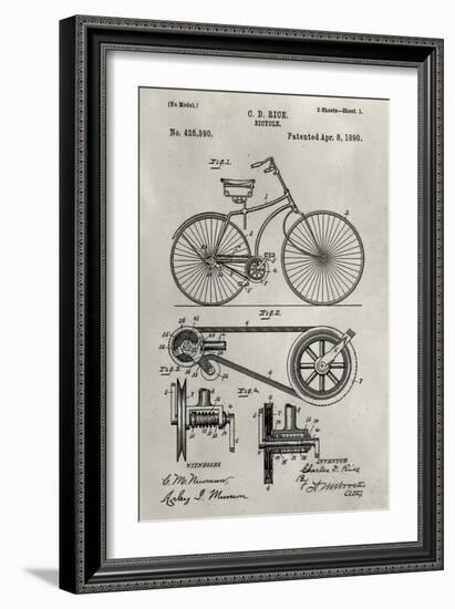 Patent--Bicycle-Alicia Ludwig-Framed Art Print