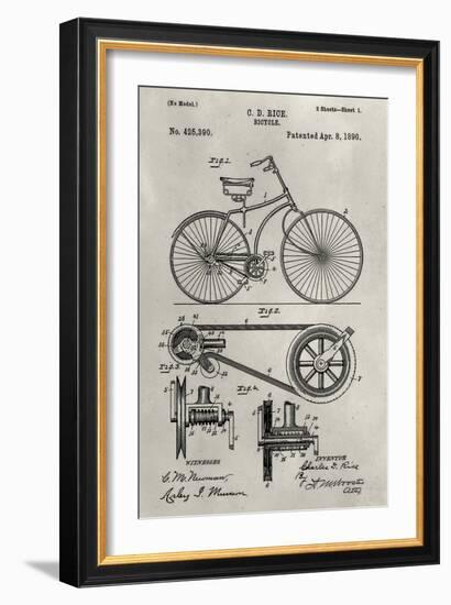 Patent--Bicycle-Alicia Ludwig-Framed Art Print