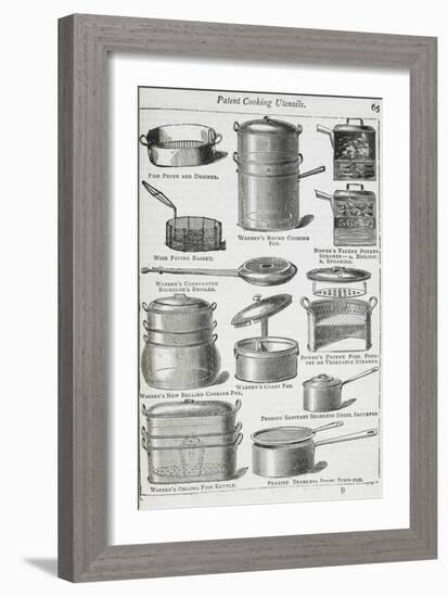 Patent Cooking Utensils-Isabella Beeton-Framed Giclee Print