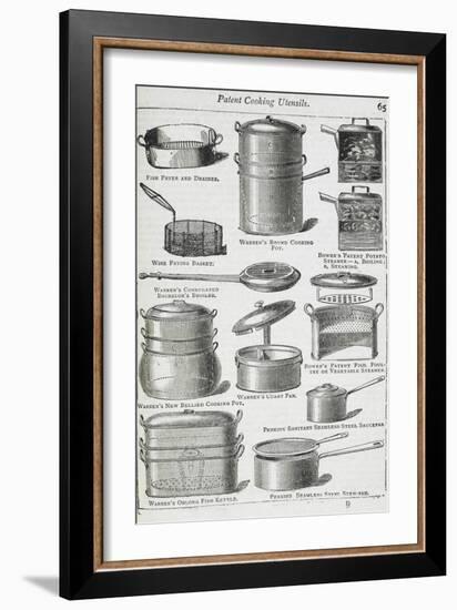 Patent Cooking Utensils-Isabella Beeton-Framed Giclee Print