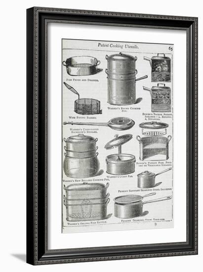 Patent Cooking Utensils-Isabella Beeton-Framed Giclee Print