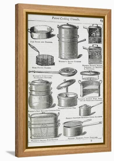 Patent Cooking Utensils-Isabella Beeton-Framed Premier Image Canvas