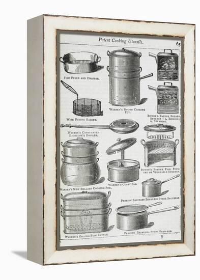 Patent Cooking Utensils-Isabella Beeton-Framed Premier Image Canvas