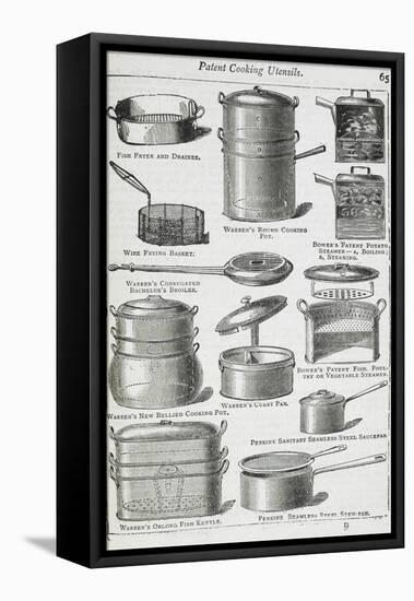 Patent Cooking Utensils-Isabella Beeton-Framed Premier Image Canvas