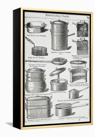 Patent Cooking Utensils-Isabella Beeton-Framed Premier Image Canvas