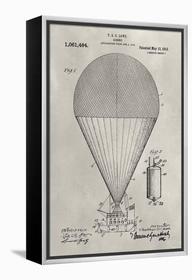 Patent--Hot Air Balloon-Alicia Ludwig-Framed Stretched Canvas