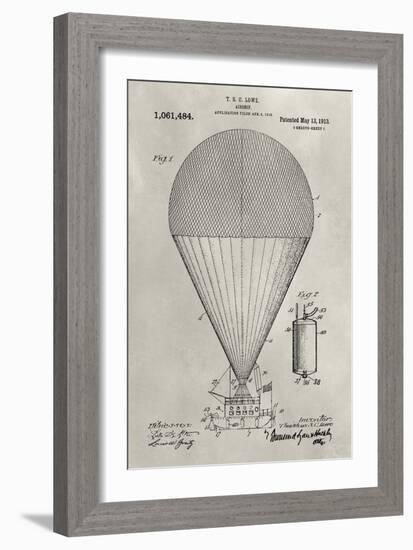 Patent--Hot Air Balloon-Alicia Ludwig-Framed Art Print