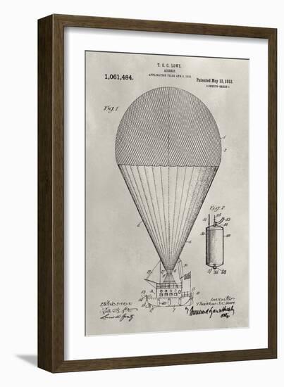 Patent--Hot Air Balloon-Alicia Ludwig-Framed Art Print