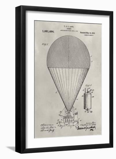 Patent--Hot Air Balloon-Alicia Ludwig-Framed Art Print