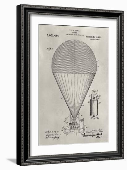 Patent--Hot Air Balloon-Alicia Ludwig-Framed Art Print