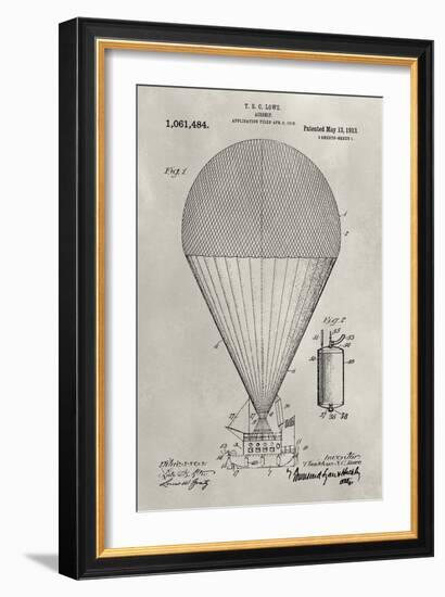 Patent--Hot Air Balloon-Alicia Ludwig-Framed Art Print