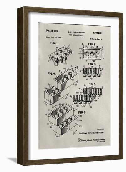 Patent--Lego-Alicia Ludwig-Framed Art Print