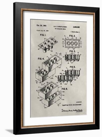 Patent--Lego-Alicia Ludwig-Framed Art Print