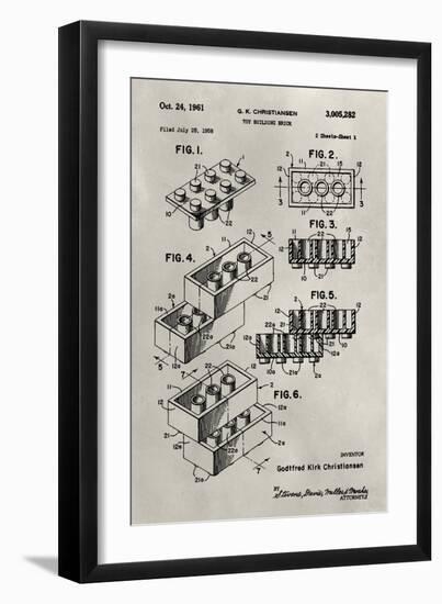 Patent--Lego-Alicia Ludwig-Framed Art Print