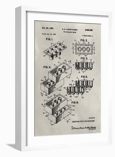 Patent--Lego-Alicia Ludwig-Framed Art Print