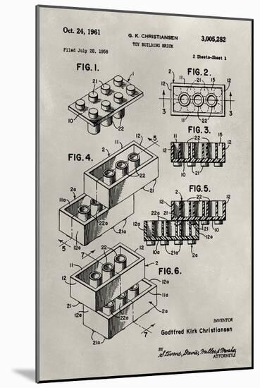 Patent--Lego-Alicia Ludwig-Mounted Art Print