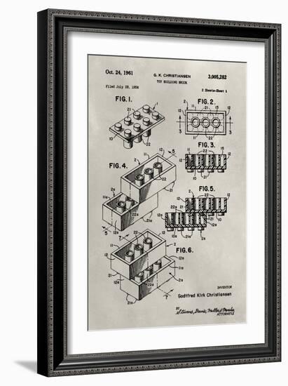 Patent--Lego-Alicia Ludwig-Framed Art Print