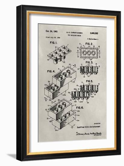 Patent--Lego-Alicia Ludwig-Framed Art Print