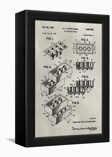 Patent--Lego-Alicia Ludwig-Framed Stretched Canvas