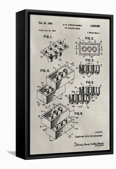 Patent--Lego-Alicia Ludwig-Framed Stretched Canvas