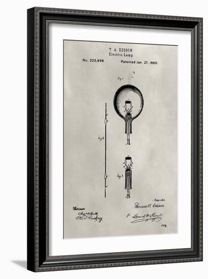 Patent--Light Bulb-Alicia Ludwig-Framed Art Print