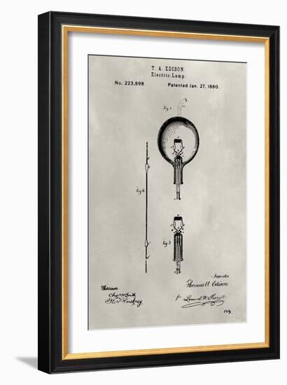 Patent--Light Bulb-Alicia Ludwig-Framed Art Print