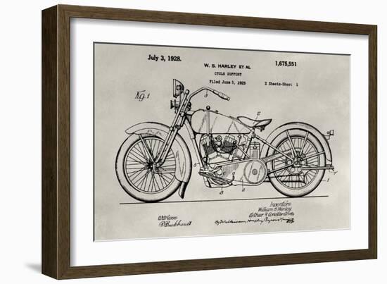 Patent--Motorcycle-Alicia Ludwig-Framed Art Print