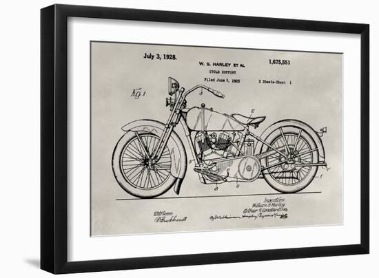 Patent--Motorcycle-Alicia Ludwig-Framed Art Print