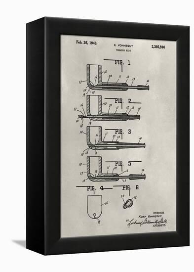 Patent--Pipe-Alicia Ludwig-Framed Stretched Canvas