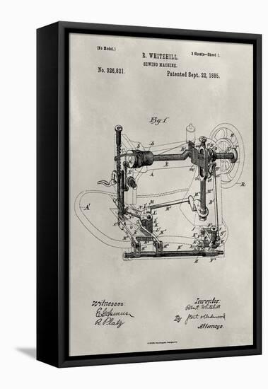 Patent--Sewing Machine-Alicia Ludwig-Framed Stretched Canvas