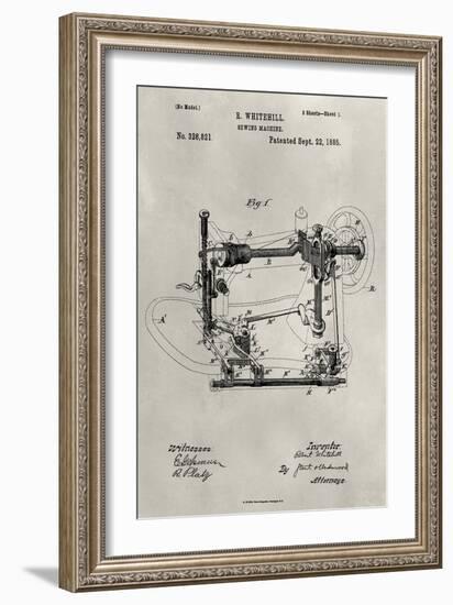 Patent--Sewing Machine-Alicia Ludwig-Framed Art Print