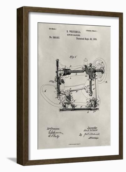 Patent--Sewing Machine-Alicia Ludwig-Framed Art Print