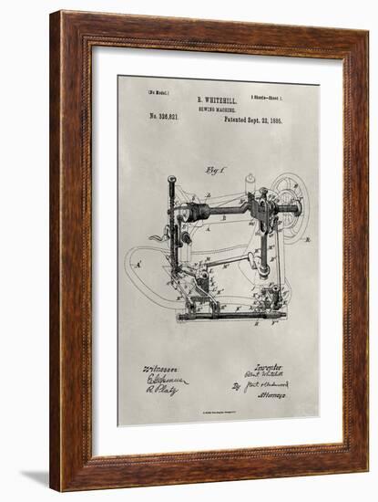 Patent--Sewing Machine-Alicia Ludwig-Framed Art Print