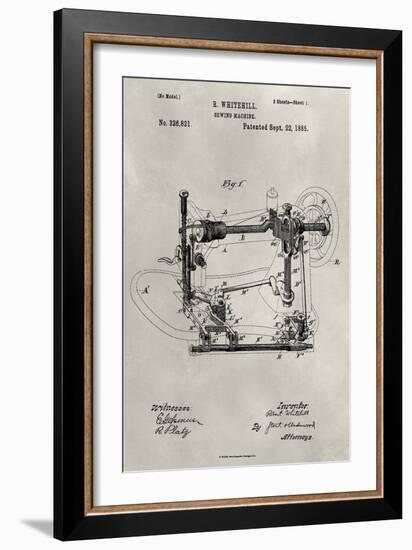 Patent--Sewing Machine-Alicia Ludwig-Framed Art Print