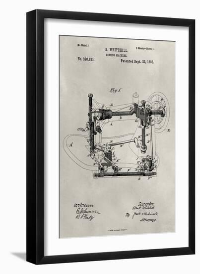 Patent--Sewing Machine-Alicia Ludwig-Framed Art Print