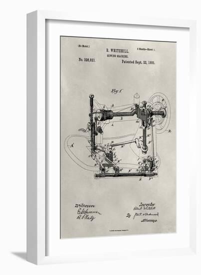 Patent--Sewing Machine-Alicia Ludwig-Framed Art Print