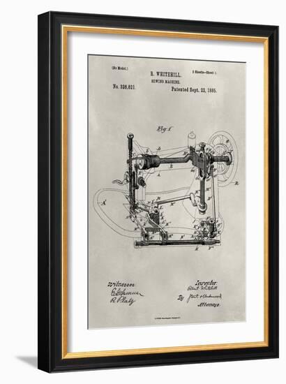 Patent--Sewing Machine-Alicia Ludwig-Framed Art Print