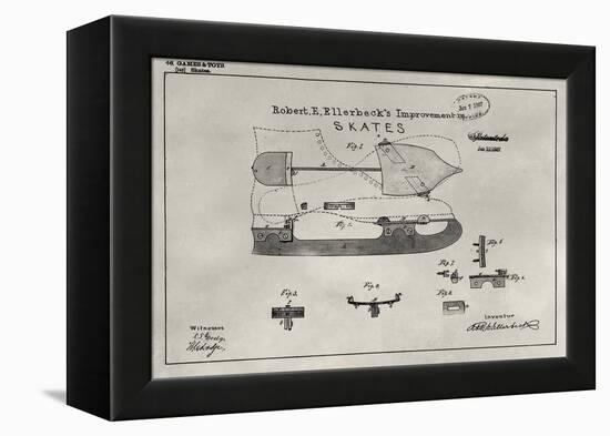 Patent--Skate-Alicia Ludwig-Framed Stretched Canvas