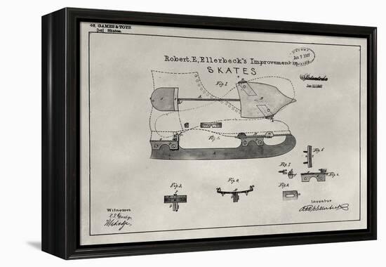 Patent--Skate-Alicia Ludwig-Framed Stretched Canvas